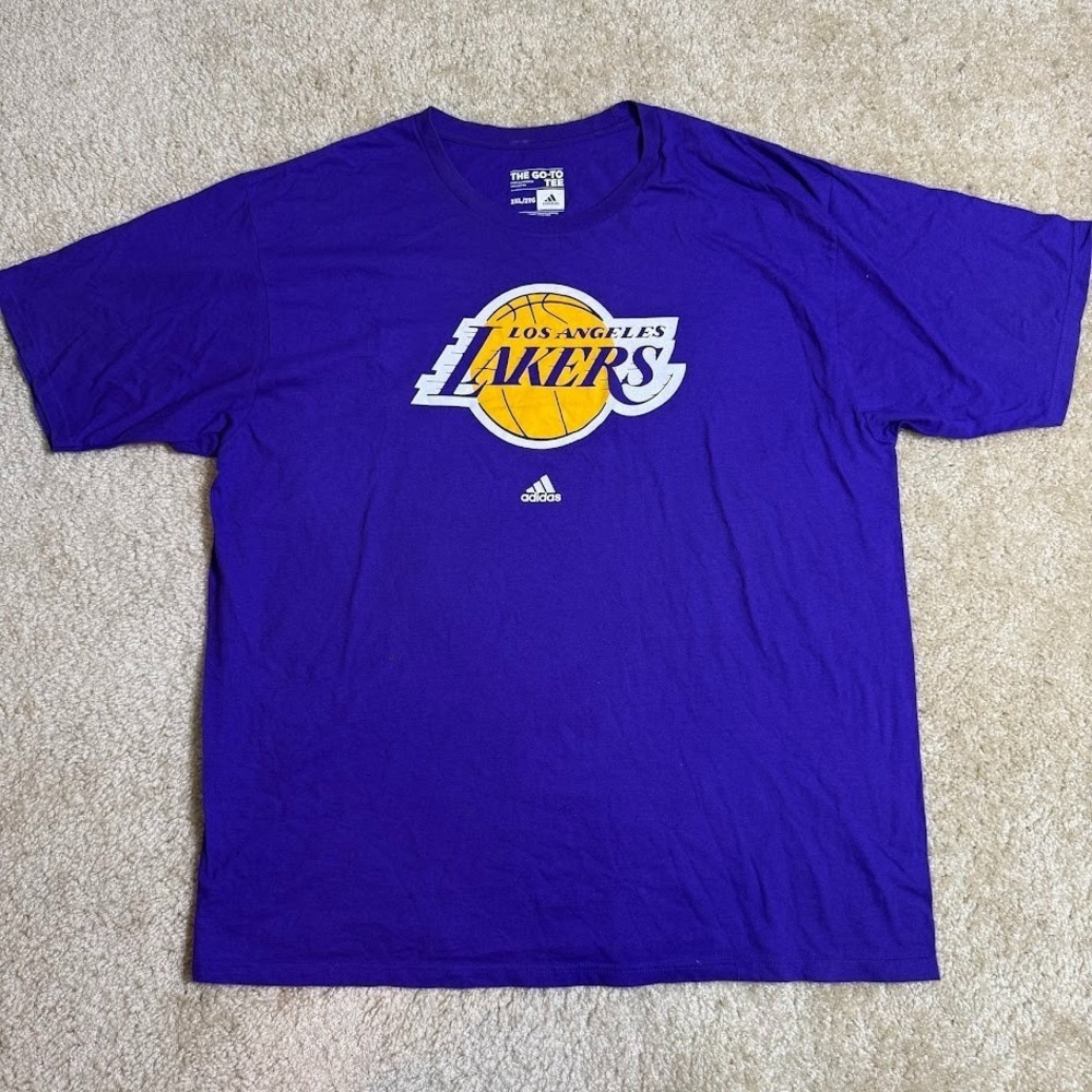 Adidas Mens Los Angeles Lakers Graphic T-Shirt Purple NBA Tee 2XL